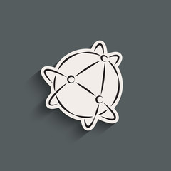 Global technology or social network icon