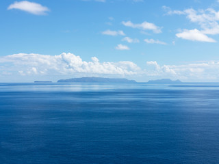 Blick auf die Inselgruppe Ilhas Desertas, Madeira