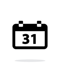 Calendar date simple icon on white background.