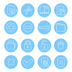 Navigation icon and buttons set.   illustration of different