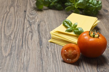 Pasta and ingredients for pasta