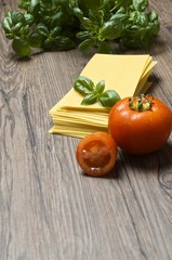 Pasta and ingredients for pasta