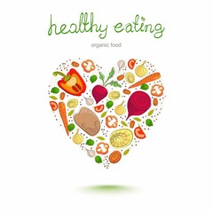 Background with bright healthy vegetables