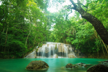 Erawan Waterfall in Kanchanaburi, Thailand