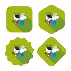 angel flat icon with long shadow,eps 10