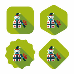 Gift flat icon with long shadow,eps10