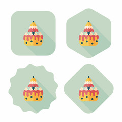 Christmas cake flat icon with long shadow,eps10