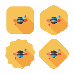 Space planet flat icon with long shadow,eps10