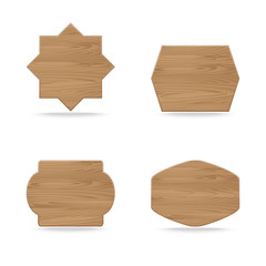 Shapes wooden sign boards