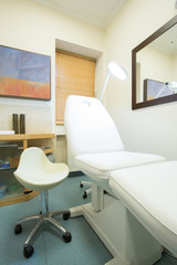 Treatment couch in beauty parlor