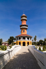 Vintage tower in Bang-Pa-In Palace, Ayuthaya, Thailand