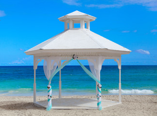 Gazebo on the beach.