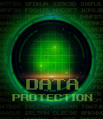 fingerprint and data protection on digital screen