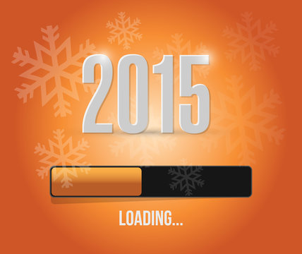 2015 loading year bar illustration design