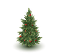Christmas tree with red balls