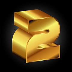 Golden 2 vector 3d