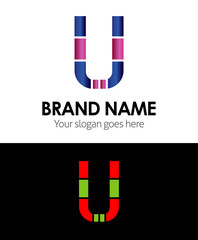Letter U logo icon design template elements
