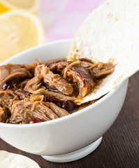 Braised pork,  tender and falling apart