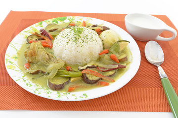 美味しそうなグリーンカレー