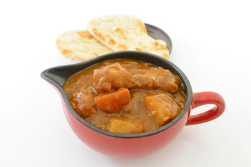 美味しそうなカレーとナン