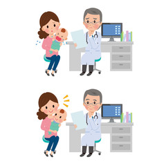 母子　医者　診察