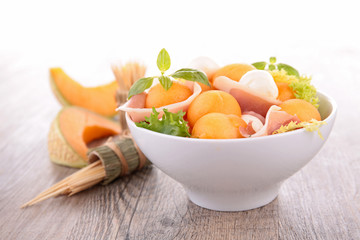 melon, ham and mozzarella