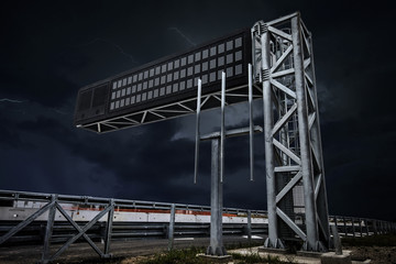 Fototapeta premium electronic road sign