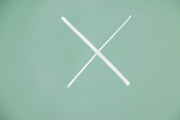 wrong drawn on a blackboard