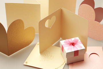the gift box on greeting card for celebration events
