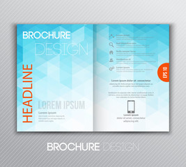 Abstract template brochure design with geometric background