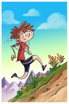 corriendo por la monta&ntilde;a