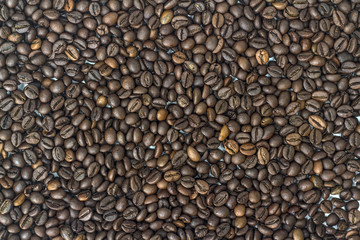 background of roasted coffee beans