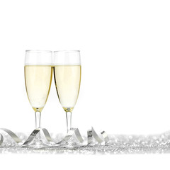 Champagne and bow
