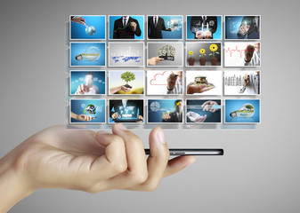 Smart phone with photos