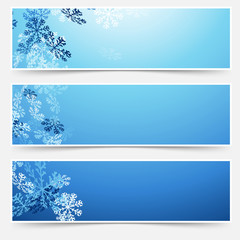 Falling snow winter new year web headers
