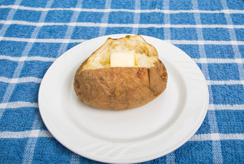 Hot Baked Potato with Pat of Butter