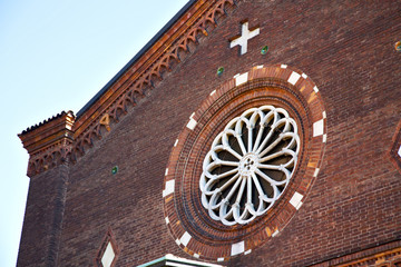 rose window  italy  lombardy     in  the castellanza  old      t