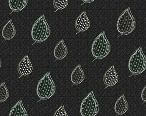 Seamless pattern with abstract leaves