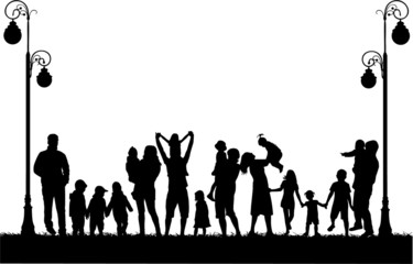 Family silhouettes
