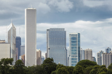 Fototapeta na wymiar Skyscrapers in Chicago, Illinois, USA