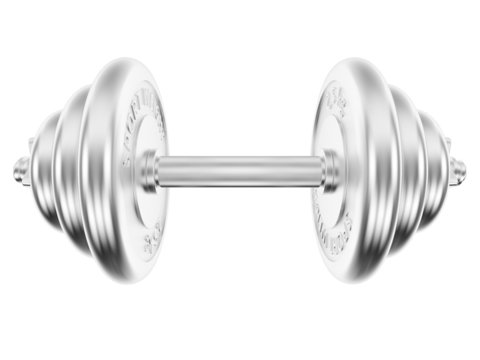 dumbbell on white background