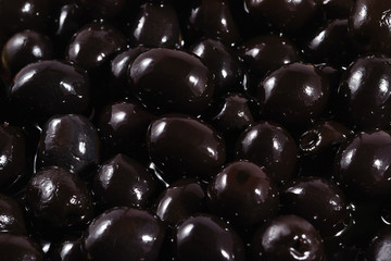 Black olives background