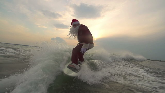 Santa Surfboarding