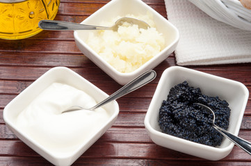 Ingredienti per guarnire i blinis