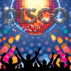 Disco poster disco ball - obrazy, fototapety, plakaty