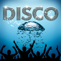 Disco poster underwater diving bubbles © deuter DLM