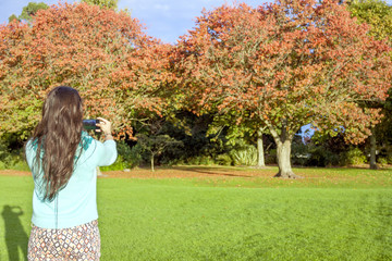 Woman taking picture