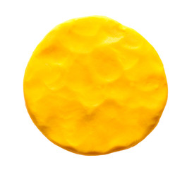 Yellow plasticine circle - 74184531