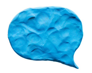  Blue plasticine bubble