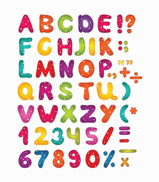 Colorful latin alphabet